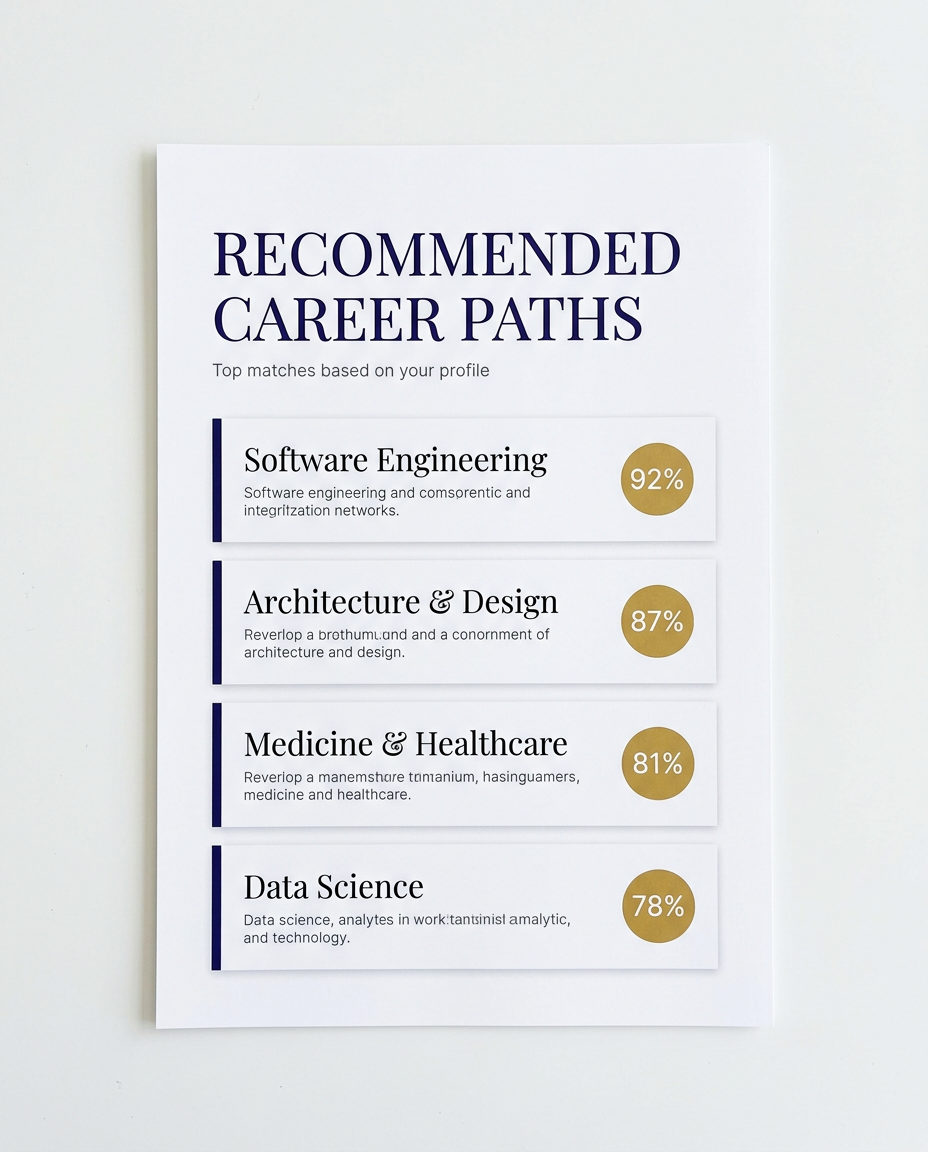 Sample recommended careers page