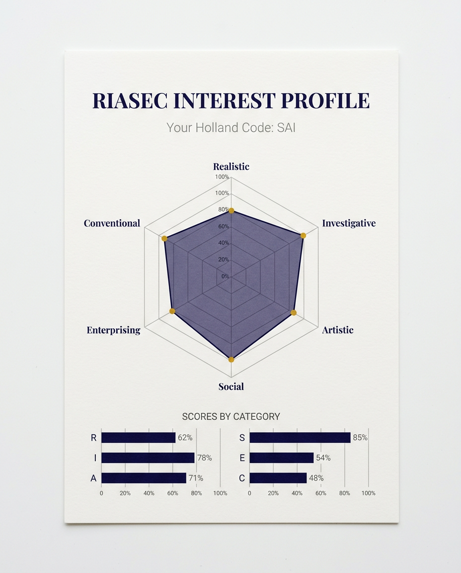 Sample RIASEC chart page